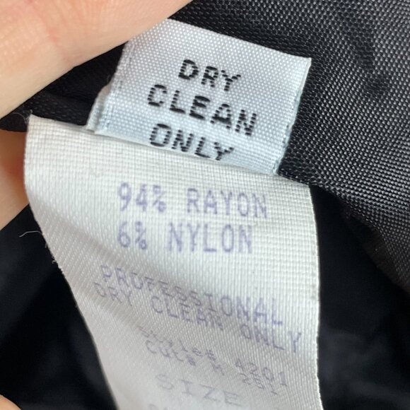 Vintage Paul Stanley Blazer Jacket Women Black White Single Button‎ Boxy Office - Picture 16 of 16